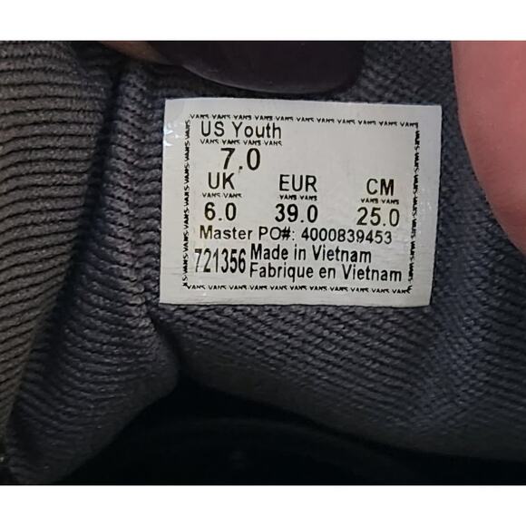 Vans Doheny Low-top Black/Pewter/ Gray Checkerboard Skate Sneakers size 7Y - Picture 7 of 7